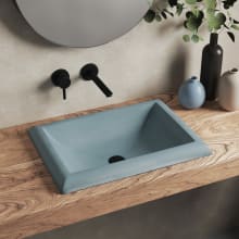 NativeStone 21-1/2" Rectangular Concrete Drop In Bathroom Sink