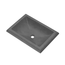 NativeStone 21-1/2" Rectangular Concrete Drop In Bathroom Sink