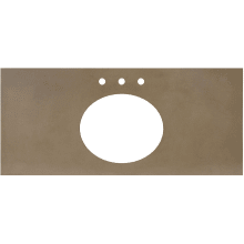 NativeStone 48" Stone Composite Vanity Top with Oval Sink Cutout and 3 Faucet Holes