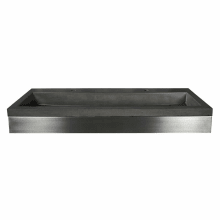 Zaca 48" Rectangular NativeStone Wall Mounted Bathroom Sink with Single Hole