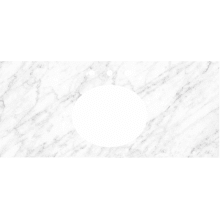 49" Marble Vanity Top with Oval Sink Cutout and 3 Faucet Holes