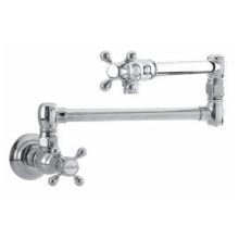 Chesterfield Wall Mounted Pot Filler Faucet with 26-1/4" Double Jointed Swinging Spout