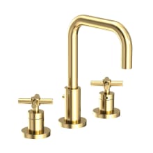 East Square Widespread Lavatory Faucet with Double Metal Cross Handles