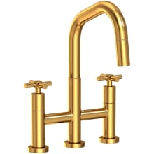 East Square 1.8 GPM Widespread Bridge Pull Down Kitchen Faucet