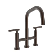 East Square 1.8 GPM Widespread Bridge Pull Down Kitchen Faucet with Lever Handles