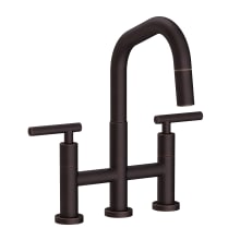 East Square 1.8 GPM Widespread Bridge Pull Down Kitchen Faucet