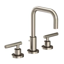 East Square Double Handle Widespread Lavatory Faucet with Metal Lever Handles