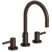 East Linear Double Handle Widespread Lavatory Faucet with Metal Lever Handles