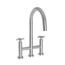 East Linear 1.8 GPM Widespread Bridge Pull Down Kitchen Faucet