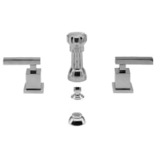 Cube 2 Double Handle Widespread Bidet Faucet with Vacuum Breaker and Metal Lever Handles