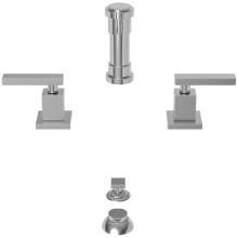 Secant Double Handle Widespread Bidet Faucet with Vacuum Breaker and Metal Lever Handles