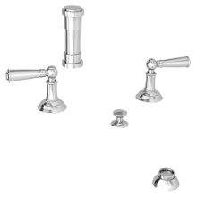 Sutton Double Handle Widespread Bidet Faucet with Vacuum Breaker and Metal Lever Handles