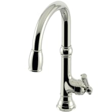 Jacobean Kitchen Faucet with Metal Lever Handle and Pull-down Spray