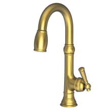 Jacobean Pull-Down Prep Faucet with Metal Lever Handle