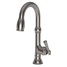 Jacobean Pull-Down Prep Faucet with Metal Lever Handle