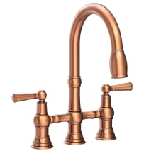 Jacobean 1.8 GPM Widespread Bridge Pull Down Kitchen Faucet with Lever Handles