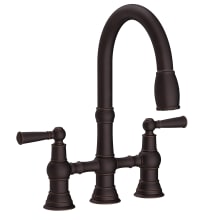 Jacobean 1.8 GPM Widespread Bridge Pull Down Kitchen Faucet with Lever Handles