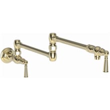 Jacobean Wall Mounted Pot Filler with Dual Handles