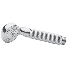 Single Function Hand Shower with Grooved Brass Handle - Less Hose and Wall Supply