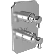 Metropole Four Function Thermostatic Valve Trim Only with Dual Lever Handles, Integrated Diverter, and Volume Control - Less Rough In