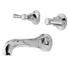 Metropole Double Handle Wall Mounted Tub Filler with Metal Lever Handles