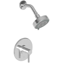 East Linear Single Handle Pressure Balanced Shower Trim Only with Metal Lever Handle, Less Valve