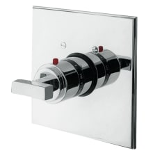 Single Handle Square Thermostatic Valve Trim with Metal Lever Handle from the Colorado and Cube 2 Collections