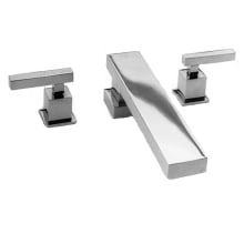 Cube 2 Double Handle Roman Tub Faucet with Metal Lever Handles