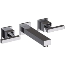Cube 2 Double Handle Widespread Lavatory Faucet with Metal Lever Handles