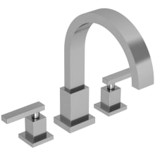 Double Handle Deck Mounted Roman Tub Filler with Tub Spout and Metal Lever Handles from the Secant Collection
