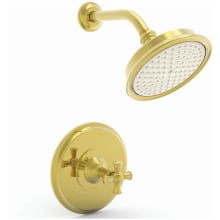 Aylesbury Single Handle Shower Valve Trim with Shower Head and Metal Cross Handle - Less Rough-In Valve