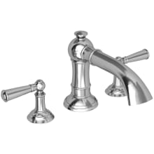 Double Handle Deck Mounted Roman Tub Filler with Tub Spout and Metal Lever Handles from the Aylesbury Collection