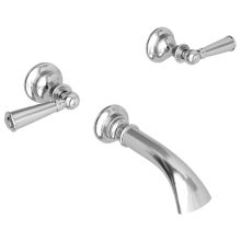 Double Handle Tub Filler with Tub Spout and Metal Lever Handles from the Sutton Collection