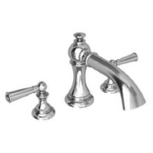 Double Handle Deck Mounted Roman Tub Filler with Tub Spout and Metal Lever Handles from the Sutton Collection