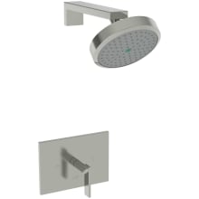 Metro Single Handle Shower Trim with Shower Head and a Metal Lever Handle
