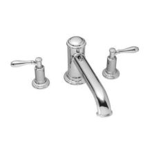 Ithaca Double Handle Deck Mounted Roman Tub Faucet with Metal Lever Handles
