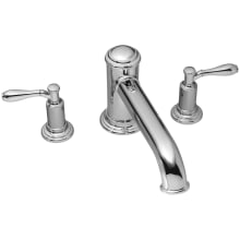 Ithaca Double Handle Deck Mounted Roman Tub Faucet with Metal Lever Handles