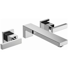 Skylar Double Handle Widespread Wall Mounted Lavatory Faucet with Metal Lever Handles