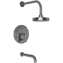 Pavani Pressure Balanced Tub and Shower Trim with Diverter, Shower Head and Metal Lever Handle