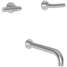 Pavani Wall Mounted Tub Spout with Dual Lever handles - Less Rough-In Valve