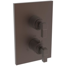 Malvina Four Function Thermostatic Valve Trim Only with Dual Lever Handles, Integrated Diverter, and Volume Control - Less Rough In