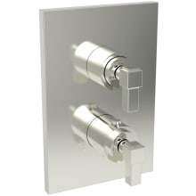 Malvina Four Function Thermostatic Valve Trim Only with Dual Lever Handles, Integrated Diverter, and Volume Control - Less Rough In