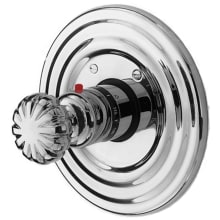 Single Handle Round Thermostatic Valve Trim with Metal Knob from the Alexandria and Anise Collections