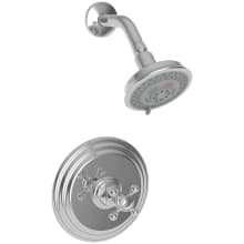Astor Shower Faucet with Single Metal Cross Handle