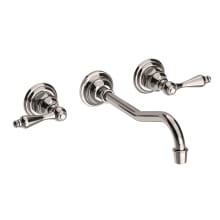 Chesterfield 1.20 GPM Wall Mounted Widespread Bathroom Faucet