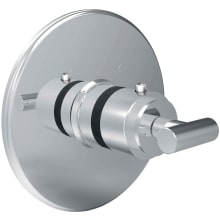 Single Handle Round Thermostatic Valve Trim with Metal Lever Handle from the East Linear and East Square Collections