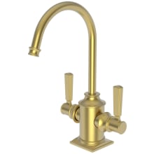 Adams 1.0 GPM Single Hole Double Handle Water Dispenser Faucet with Brass Handles
