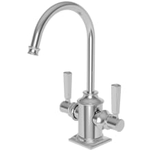 Adams 1.0 GPM Single Hole Double Handle Water Dispenser Faucet with Brass Handles