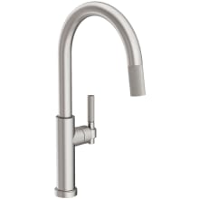 Muncy 1.8 GPM Single Hole Pull Down Kitchen Faucet with Arced Spout
