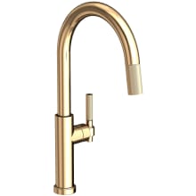 Muncy 1.8 GPM Single Hole Pull Down Kitchen Faucet with Arced Spout
